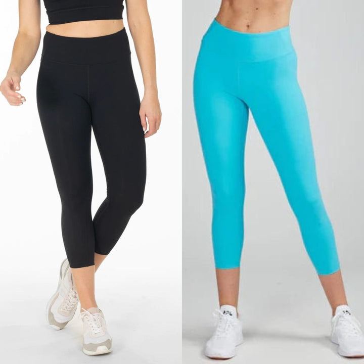 Ladies High-Waist Black Capri Leggings