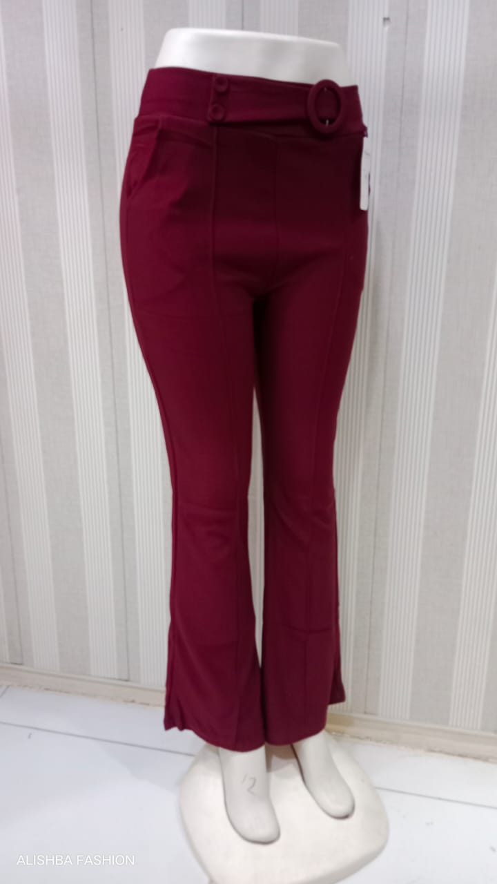 Premium Imported Burgundy  Ladies Jeggings